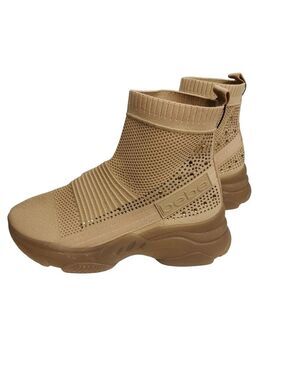 Bebe Sport Beige with Rhinestones Sneaker Shoes